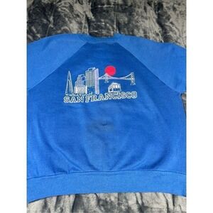 Vintage 70s 80s men's San Francisco sweater blue size‎ M hipster, grunge